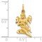 10K Yellow Gold Angel Charm Pendant Religious New |D 25 X 13mm Jewerly